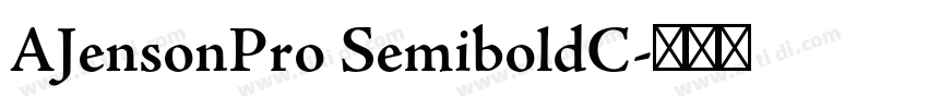 AJensonPro SemiboldC字体转换